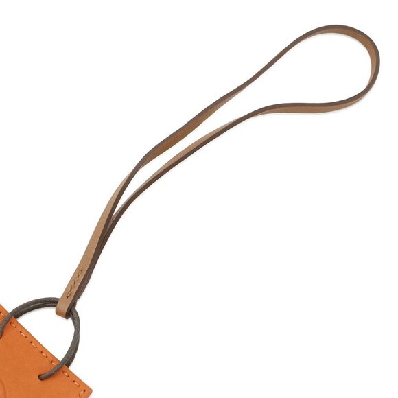 HERMES SacOrange Bag Charm Lambskin Feu/Gold - Picture 4 of 9